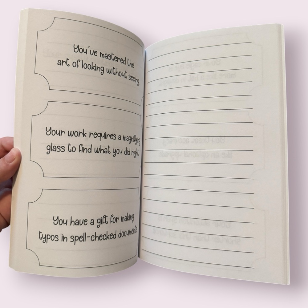 HR Approved Ways to Tell Coworkers They’re Stupid Notebook NWT - Picture 4 of 7